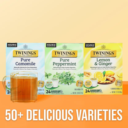 Pure Peppermint Herbal Tea K-Cups for Keurig, 24 CT Box (1 Pack) | 100% Pure Peppermint, Helps Soothe Digestion, Naturally Caffeine-Free, 24 Pods for Single Serve Brewers, Enjoy Hot or Iced5