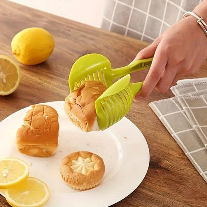 Lemon Tomato Food Tongs, Manual Fruit Tool, round Fruit & Vegetable Cutting Holder, Handy Uncharged Kitchen Gadget6