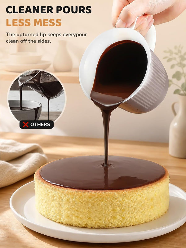 Silicone Measuring Cups for Melting Chocolate, Detachable Handles3
