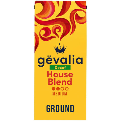 Ground Coffee, House Blend Decaf Medium Roast, 12 Oz Bag | Decaf Medium Roast Coffee, Arabica Beans, Slow Roasted & Never-Bitter, Compatible with All Coffee Makers1