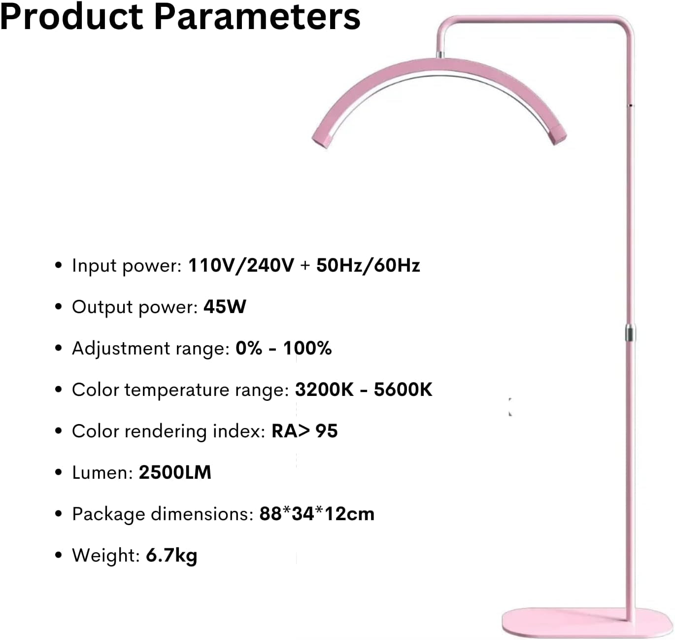 diamond-bling-half-moon-lash-light-white-dimmable-led-diamond-esthetician-light-led-floor-lash-lamp