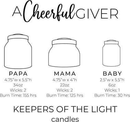 — Papa'S Pumpkin Pie - 34Oz Papa Scented Candle Jar with Lid - Keepers of the Light - 155 Hours of Burn Time, Gift for Women, Brown6