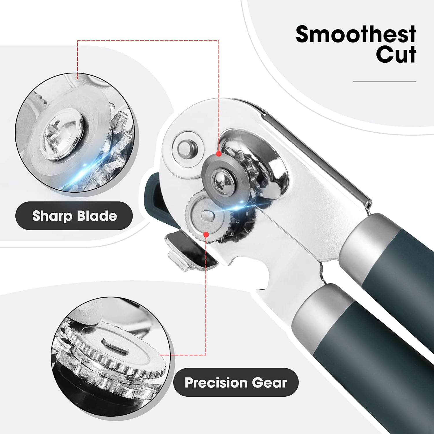 heavy-duty-hand-can-opener-manual-with-magnet-lid-remover-green-razor-sharp-carbon-steel-blade-precise-smooth-cutting-gear-big-effort-saving-knob-soft-grip-handle-built-in-bottle-opener