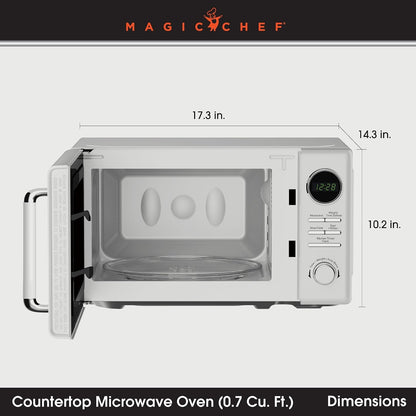 0.7 Cu. Ft. Retro Countertop Microwave in White3