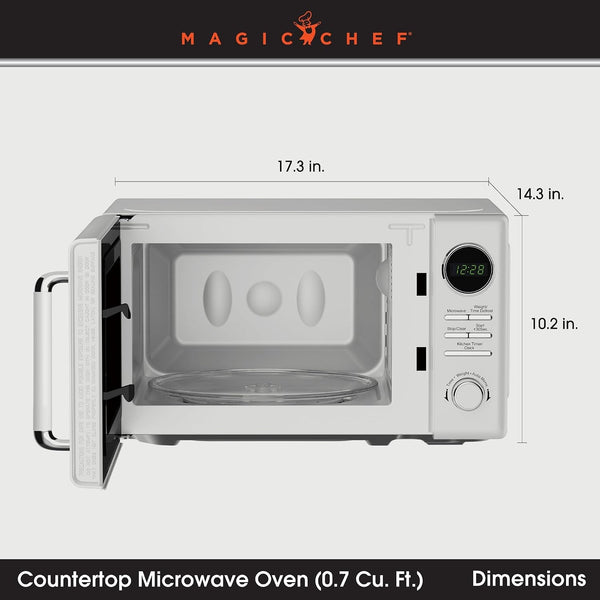 0.7 Cu. Ft. Retro Countertop Microwave in White3