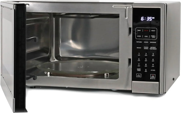 3-In-1 Microwave Air Fryer Convection Oven 1000-Watts with 10 Power Levels and 12 Presets, Speed Defrost, Electronic Control Panel and Glass Turntable, 1.3-Cu.Ft., Stainless Steel9