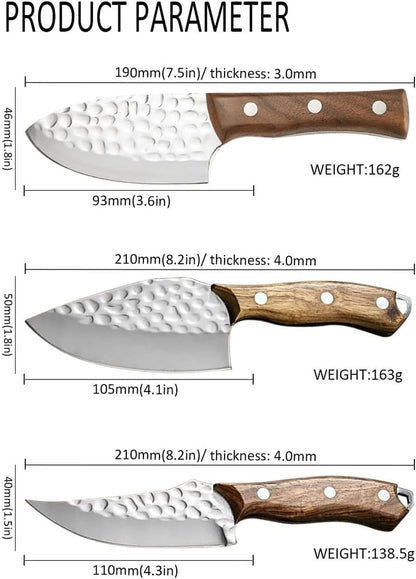 Meat Cleaver,Cleaver Knife, Boning Knife Stainless Steel Meat Fish Fruit Cutter Household Knife Cleaver Chef Slicing BBQ Hunting Knives (Color : Knife C)2