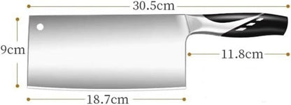 Meat Cleaver, 7.5 Inch Kitchen Chef Knife Stainless Steel Meat Fish Vegetables Slicer Chopping Professional Chinese Butcher Cleaver Tools2