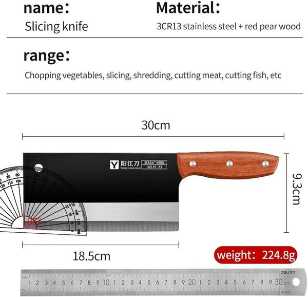 Meat Cleaver,Cleaver Knife 7.5 Inch Kitchen Knives Household Stainless Steel Meat Cleaver, Sharp Chef'S Slicing Knife, Vegetable Cutter, LAMAJIGA58442