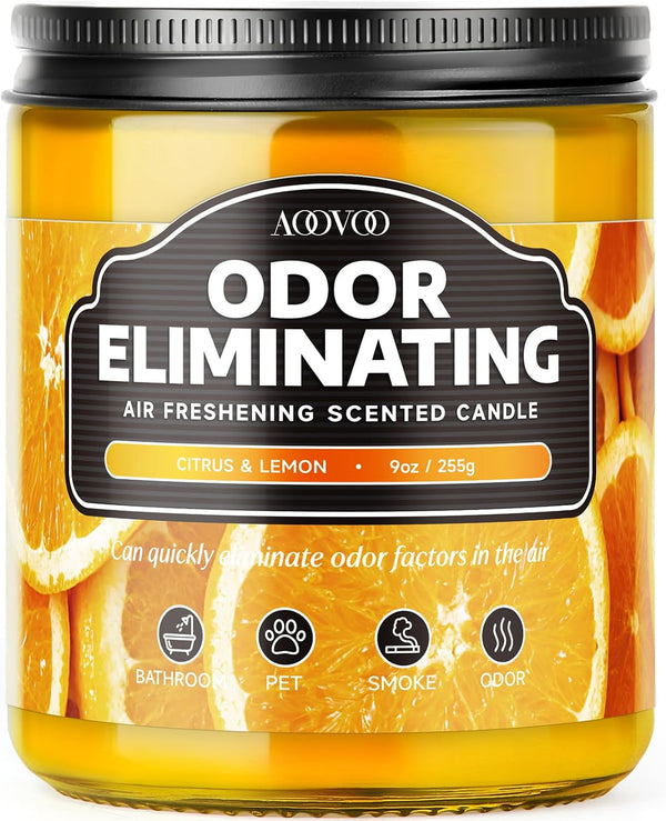 Citrus Lemon Odor Eliminating Candle - 9Oz Soy Candles for Home1
