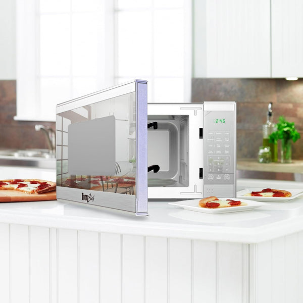 0.7 Cu. Ft. Countertop Small Microwave Oven,700W | Microwave for Kitchen, Stainless Steel, Compact, Countertop with Digital Touch Controls, Child Safety Lock, 10-Inch Turntable8