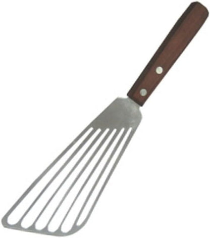 Fish Stainless Steel Commercial Spatula | Dishwasher Safe, Slotted Design for Efficient Drainage, Wooden Handle for Comfortable Grip, Great for Eggs and Kitchen Prep1