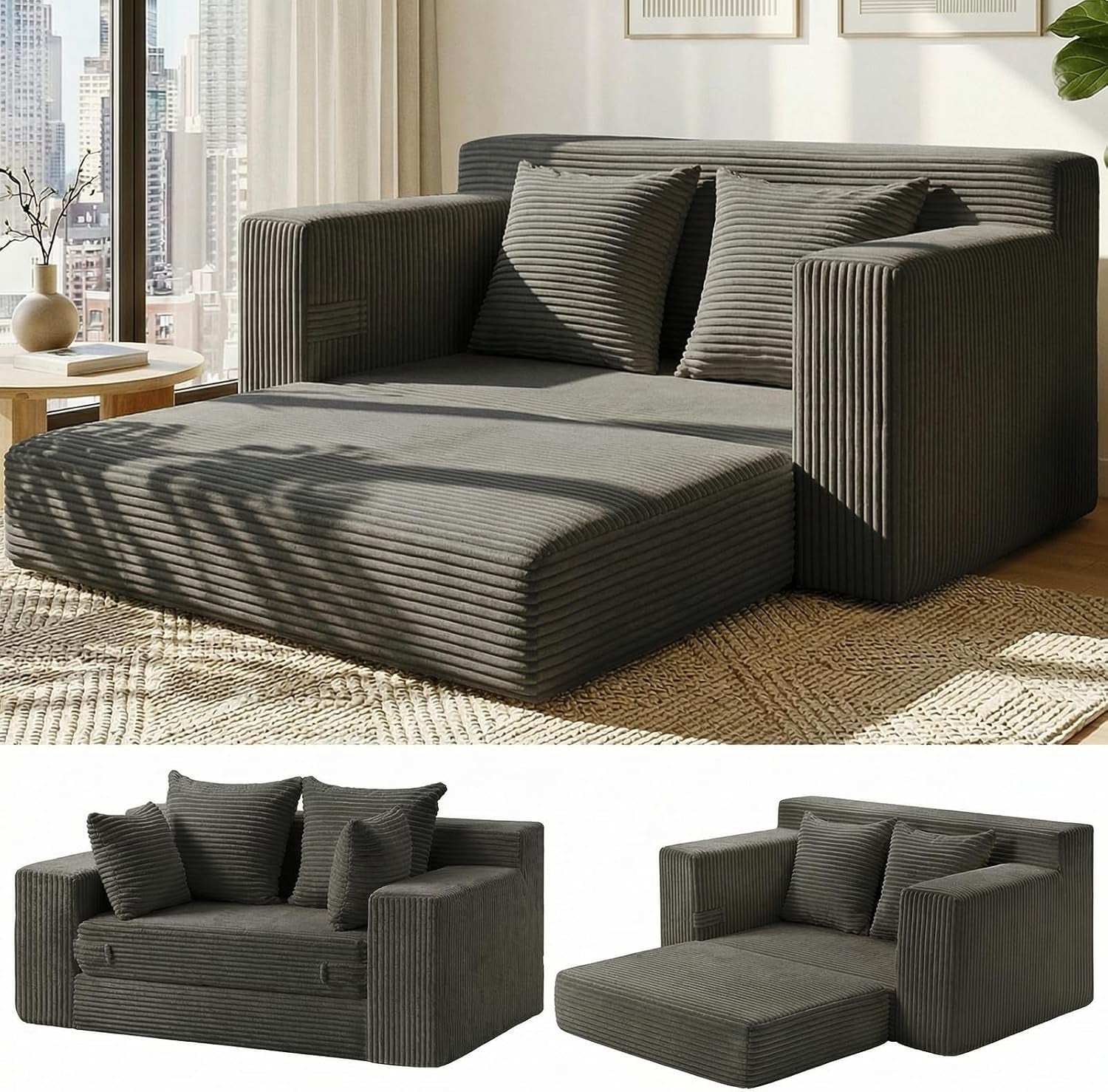 56-boneless-couch-5-in-1-boneless-loveseat-sleeper-sofa-bed-mini-convertible-pull-out-corduroy-futon-couch-with-side-pockets-handle-folding-floor-sofa-bed-with-4-pillows-for-small-space