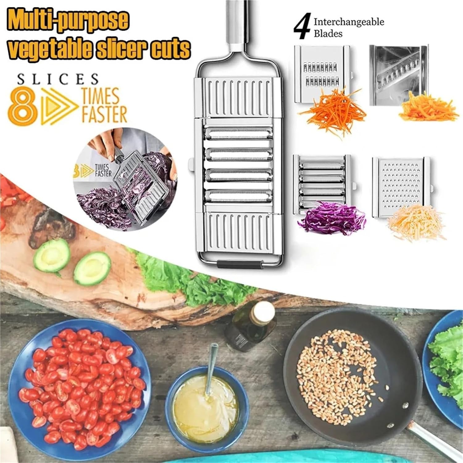 4-in-1-stainless-steel-mandoline-slicer-adjustable-vegetable-grater-and-peeler-with-3-interchangeable-blades-for-potatoes-carrots-cucumbers-dishwasher-safe-kitchen-tool-silver