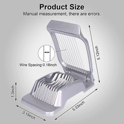 Egg Slicer for Hard Boiled Eggs Egg Cutter Strawberry Slicer Heavy Duty Aluminium Slicer Stainless Steel Wire Multipurpose Egg Slicer Dicer for Soft Fruit Mushroom,Egg Slicer | Stainless Steel Wire,Rust Resistant Multipurpose Egg Chopper Dicer for Soft Fruit Mushroom Tomato Butter Cheese Spam Home Use6