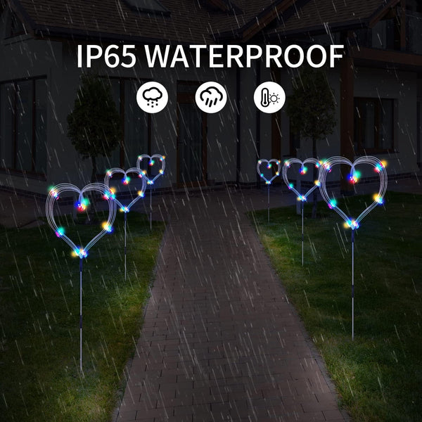 Solar Garden Lights, Outdoor Firework Lights, 5 Pack 120 LED Decorative Stake with Remote, 8 Modes DIY Landscape Light Waterproof Lamps for Walkway Pathway Backyard Lawn4