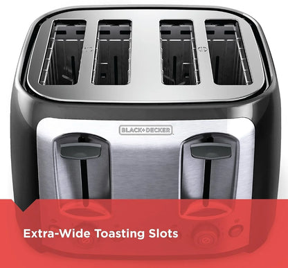 BLACK+DECKER 4-Slice Toaster with Extra-Wide Slots3