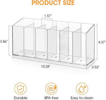 Drink Packet Organizer, Water Drink Packet Holder with Removable Divider, Water Flavor Packet Organization Container for Kitchen Organizers and Storage (6 Compartments)8