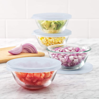 OXO 11205500 Good Grips 8-Piece Glass Prep Bowl Set, One Size, Clear10