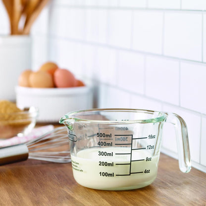 2-Cup Borosilicate Glass Wet and Dry Measuring Cup with Oversized Measurements, Clear5