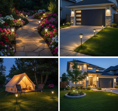 Solar Lights Outdoor 6 PCS, 10/25 LM 2 Lighting Modes Garden Lights9