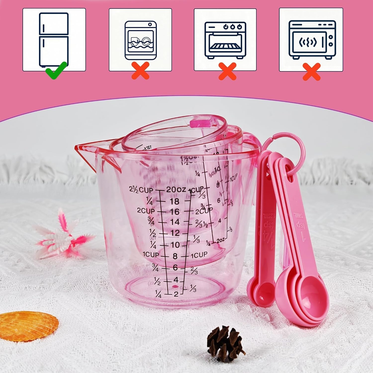 pink-plastic-measuring-cup-measuring-spoon-set-3-stackable-liquid-measuring-cups-150-300-600ml-and-5-spoons-1-25-15ml-used-to-create-pink-kitchen-themes-baking-cooking