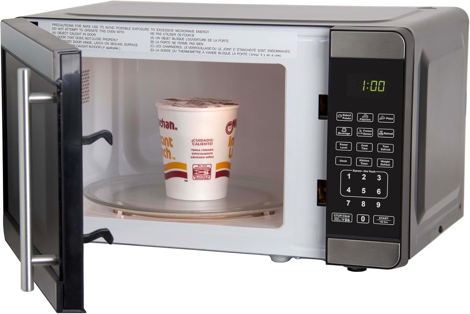 microwave-oven-700-watts-compact-with-6-pre-cooking-settings-speed-defrost-electronic-control-panel-and-glass-turntable-0-7-cu-ft-metallic-6-pre-cooking-settings-speed-defrost-electronic-control-panel-and-glass-turntable-0-7-cu-ft