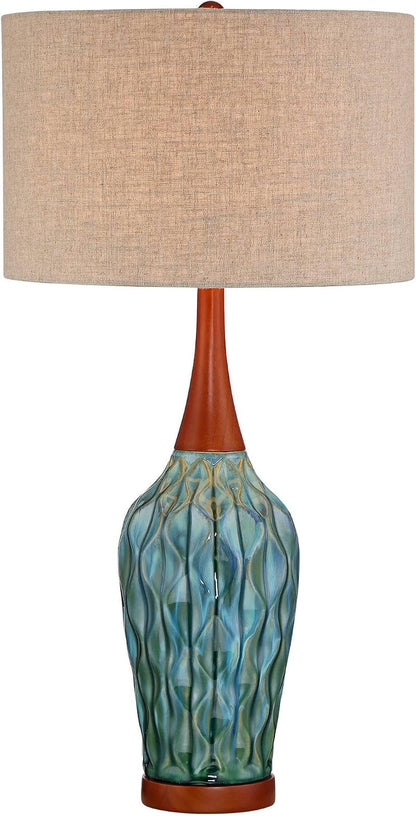 Rocco 30" Large Table Lamp Blue Ceramic Teal2