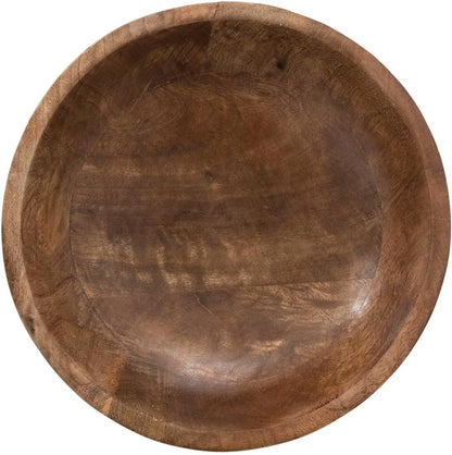Mango Wood Footed Bowl, Walnut Finish4