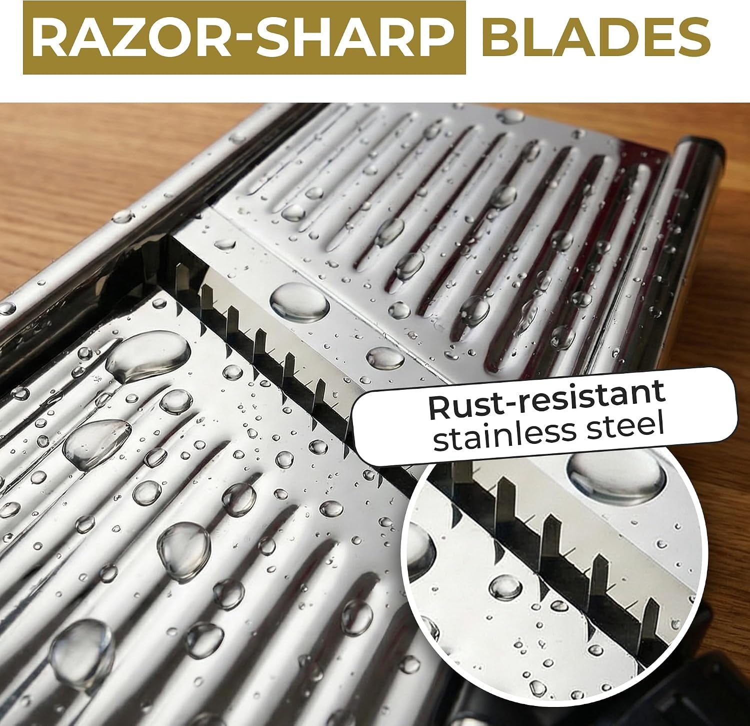gramercy-mandoline-slicer-for-kitchen-with-12-slice-settings-black-edition-slice-from-paper-thin-to-thick-cut-with-stainless-steel-frame-and-rotating-blade-non-slip-base-gloves-and-guard-included