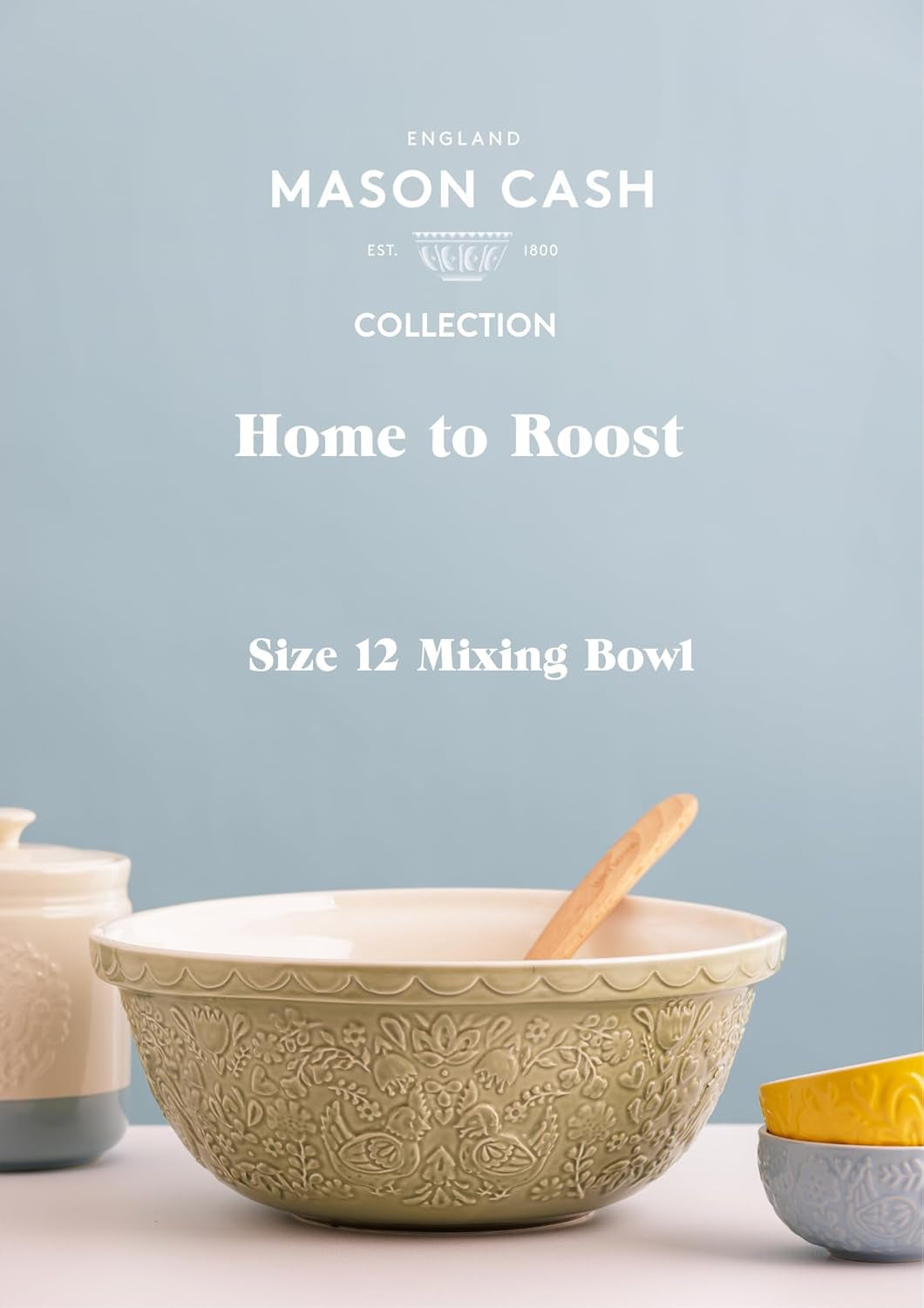 home-to-roost-mixing-bowl-29cm-earthenware-bowl-with-embossed-hen-cockerel-design-4l-capacity-classic-bakeware-for-dough-pastry-cake-mixing-dishwasher-freezer-safe