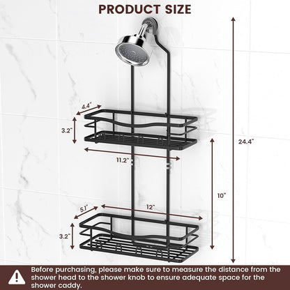 Rustproof Shower Caddy Hanging with Soap Holders for Bathroom, Black9
