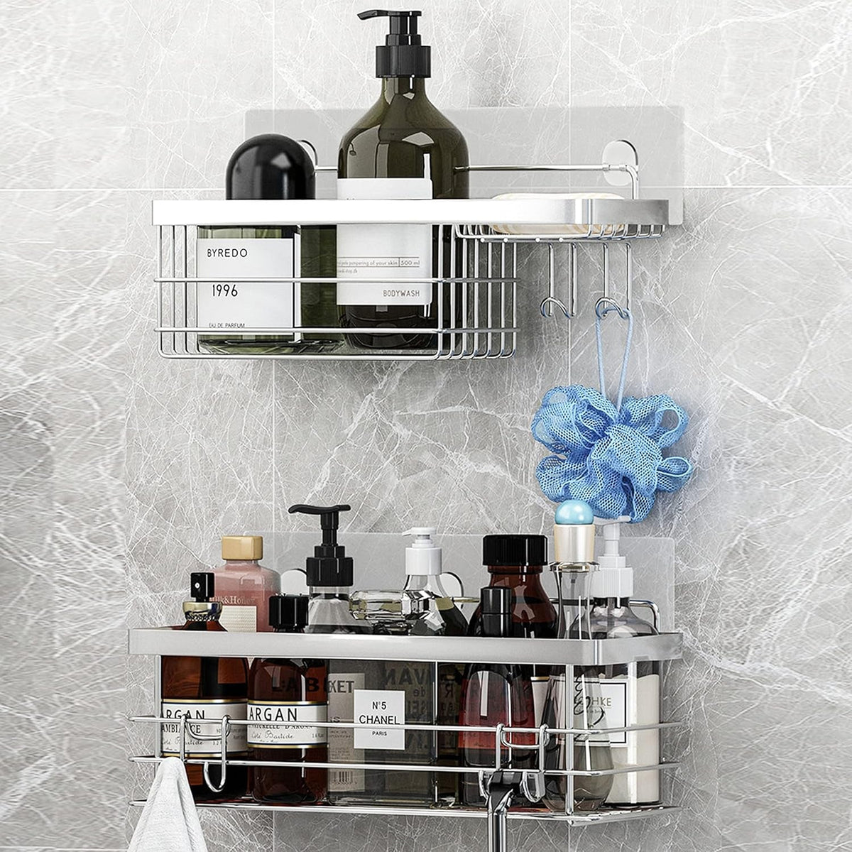shower-caddy-and-soap-dish-holder-with-hooks-rust-resistant-2-pack