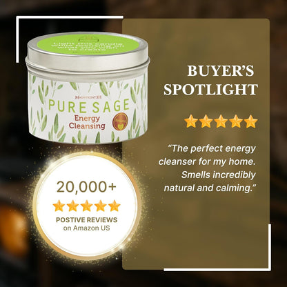 Pure Sage Tin Candle for Energy Cleansing, 6Oz8