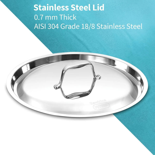 Pro 2.5 Litre Deep-Fry Pan, Triply Stainless Steel Kadhai with Stainless Steel Handles and Stainless Steel Lid, Silver (PSK25S)9