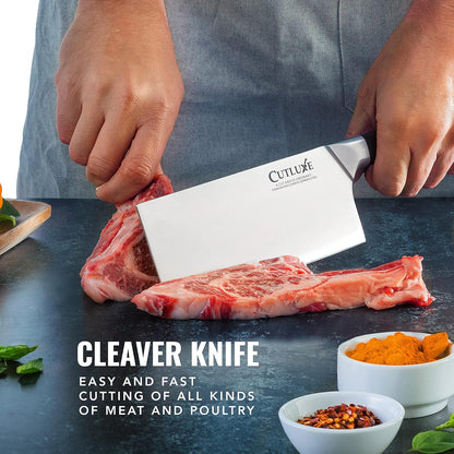 Cleaver Knife, 7" Meat Cleaver Butcher Knife for Meat Cutting6