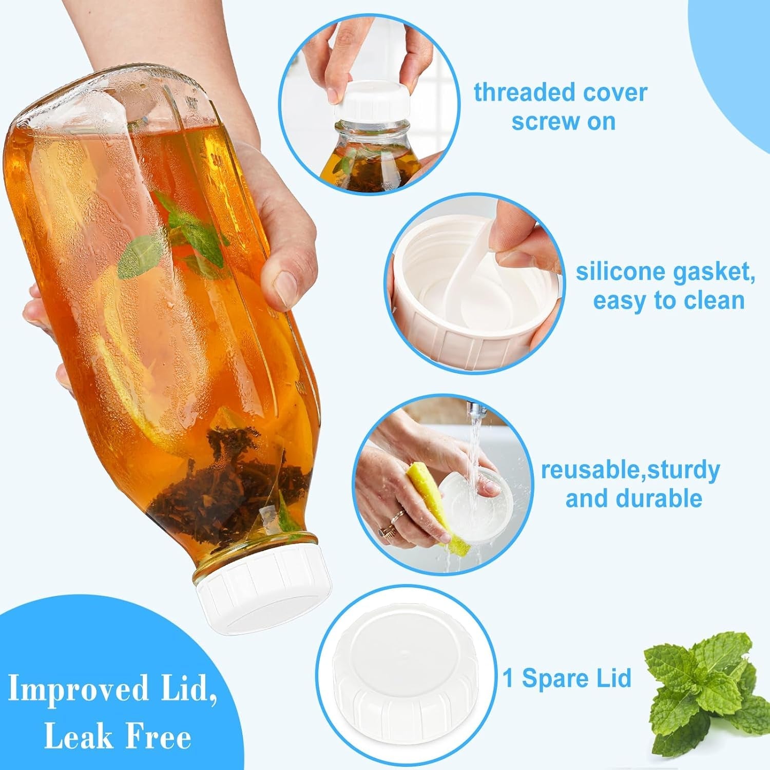 2-pack-32-oz-glass-milk-bottles-with-airtight-lids-2-caps-reusable-screw-lids-with-2-dispenser-caps-for-glass-water-jug-buttermilk-juice-syrup-coffee-creamer-refrigerator-storage