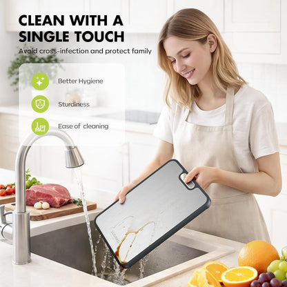 Titanium Cutting Board for Kitchen, Pure Titanium/Pp, Size 16”×11” | Food Grade Materials, Separate Prep Surfaces for Raw & Cooked Food, Odor Resistant, Easy to Clean, Durable Kitchen Essential7