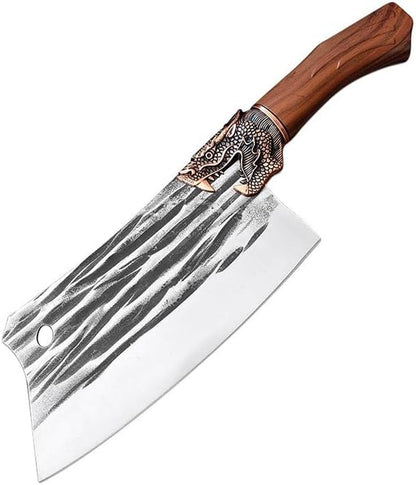 Meat Cleaver, 8 Inch Chinese Chef Knife Handmade Forged Stainless Steel Meat Fish Chopping Cleaver Vegetables Slicing Kitchen Knife1
