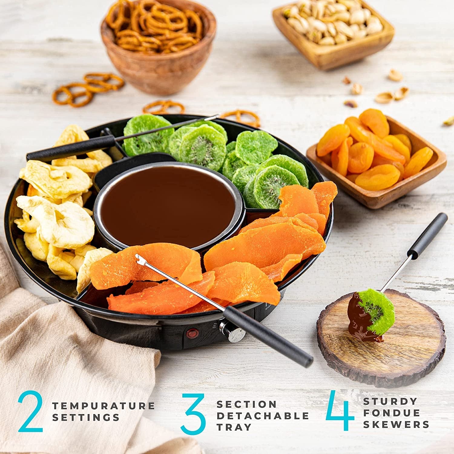 electric-fondue-pot-set-chocolate-fondue-kit-temperature-control-detachable-serving-tray-10oz-melting-pot-4-roasting-forks-gift-set-date-night-idea-serve-at-movie-night-or-game-night