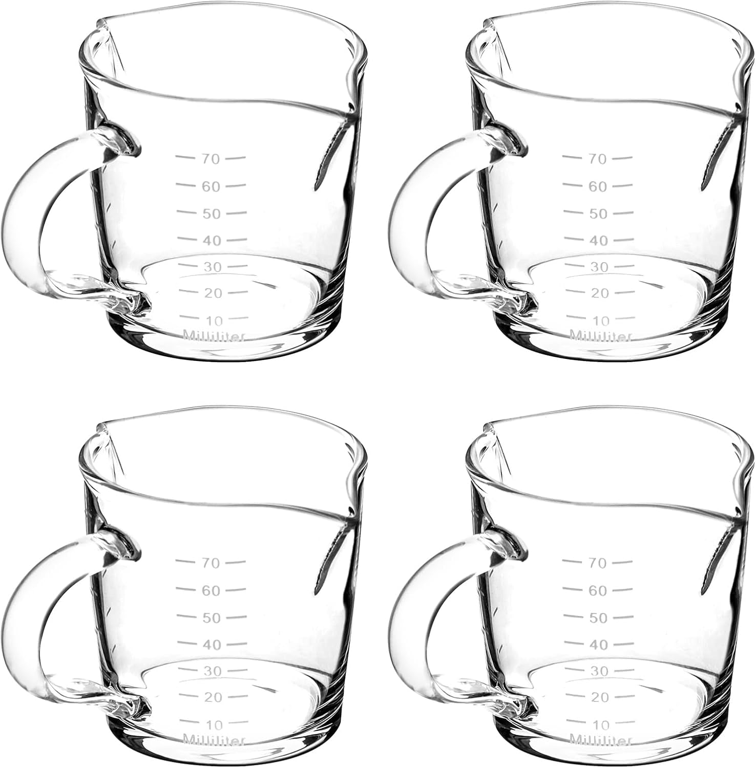 espresso-shot-glass-with-handle-4-pack-3-ounce-double-spout-glass-measuring-cup-triple-pitcher-milk-cup-with-two-scales-oz-ml