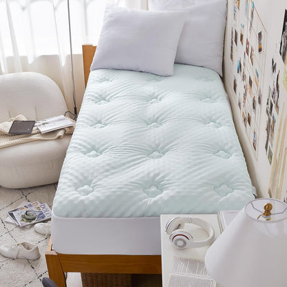 Twin XL Mattress Topper College Dorm Memory Foam Soft Mattress Pad | Twin XL Mattress Topper Viscose Derived from Bamboo, Twin XL Bed Mattress Pad Cover for Back Pain Relief, 39" X 80", White1