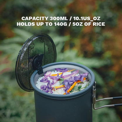 Petrel Outdoor Rice Cooker for G3 Pot and Quickboil Pro System | Micro-Pressure Function, Done in 15 Min, Ultralight Solo Adventure Companion, Smart Design for Safe Cooking, 300ML, 58G4