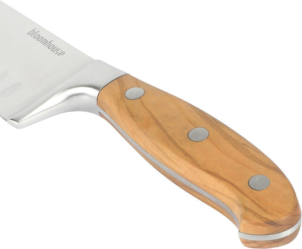 Bloomhouse Santoku Knife - 7-Inch German Stainless Steel Knive with Forged Italian Olive Wood Handle Two Time Oprah'S Favorite Things Winner - Full Tang Kitchen Knife for Slicing Dicing & Mincing5