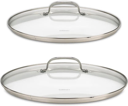71-2228CG Chef'S Classic Stainless 2-Piece Glass Lid Set,9" & 11" Glass Covers2