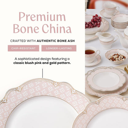 Sandra Bone China Dinnerware Set, 57-Piece4