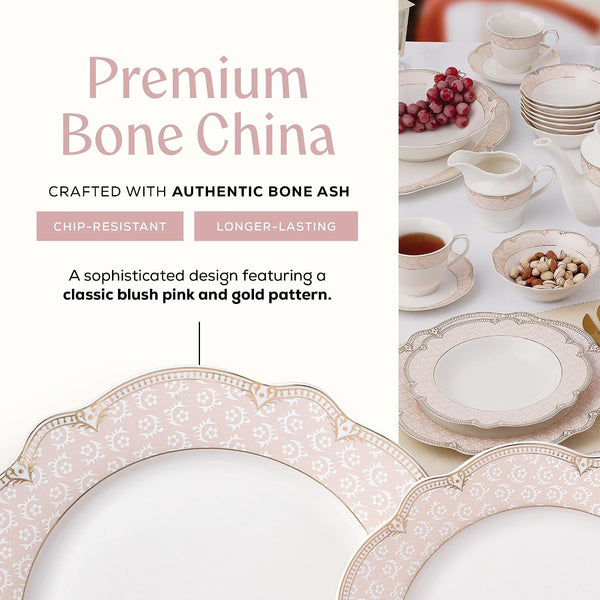 Sandra Bone China Dinnerware Set, 57-Piece4