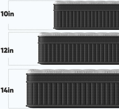 Queen Mattress, Mattress Queen Size in a Box, Queen Size Mattress 12 Inch Medium Firm Colchones Queen with Individually Pocket Coils Springs, Motion Isolation, Edge Support4