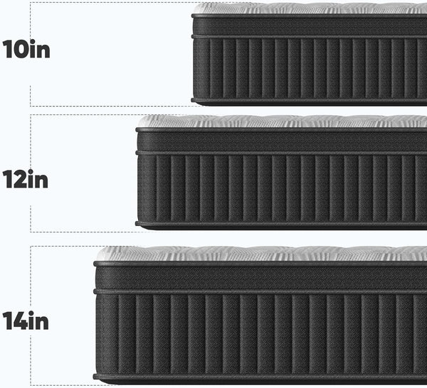 Queen Mattress, Mattress Queen Size in a Box, Queen Size Mattress 12 Inch Medium Firm Colchones Queen with Individually Pocket Coils Springs, Motion Isolation, Edge Support4