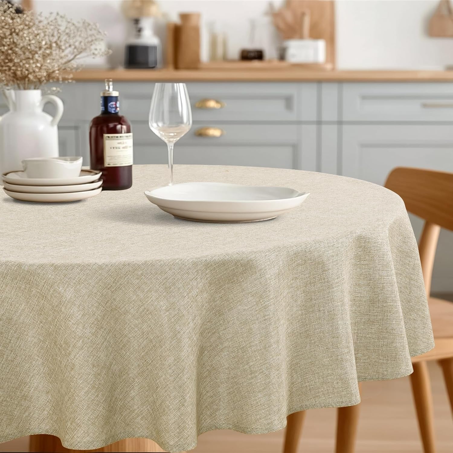 round-table-cloth-faux-linen-farmhouse-tablecloth-wrinkle-and-stain-resistant-decorative-fabric-table-cover-for-kitchen-dining-room-parties-and-camping-beige-90-inch-round